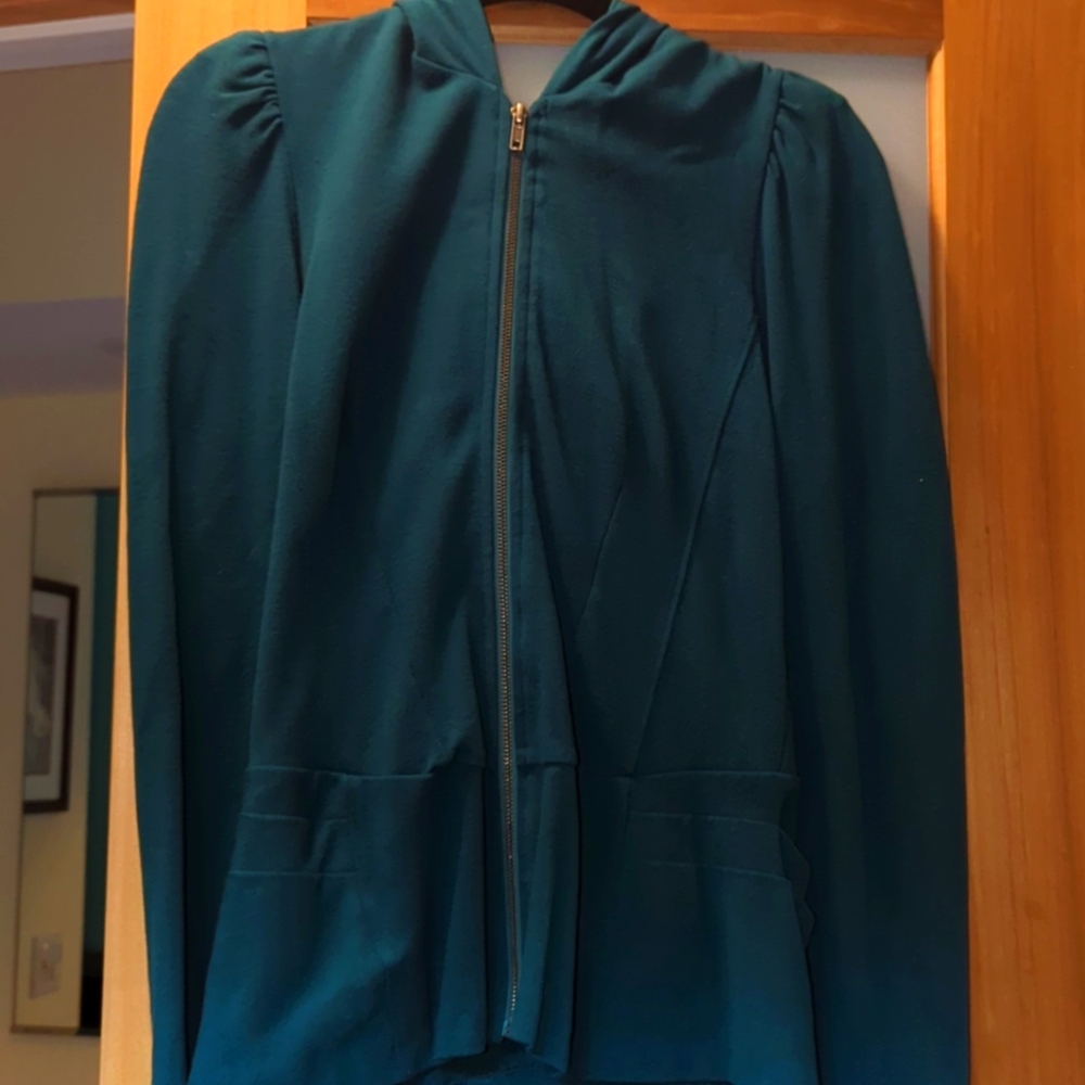 Betsey Johnson Teal Bustle Hoodie